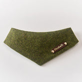 Handmade Wool Cat Bandana – Moss Green