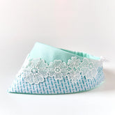 Handmade Cotton Cat Bandana – Chilled Mint