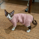 Sphynx Cat Clothe – Padded Hoodie Jumpsuit | Lotus Pink