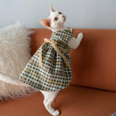 Sphynx Cat Dress – British Plaid