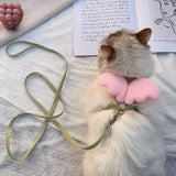 Adorable Cat Harness and Leash Set with Butterfly Wings - Small Cats