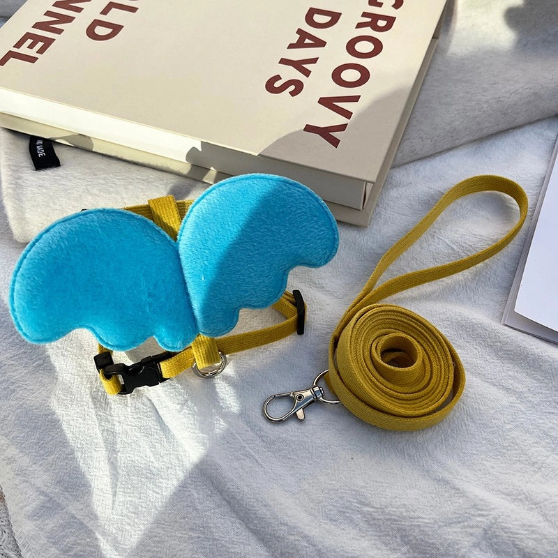 Adorable Cat Harness and Leash Set with Butterfly Wings - Small Cats