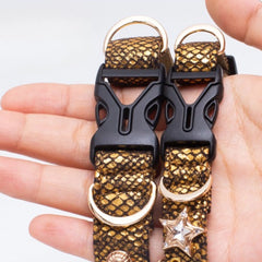 Handmade Cat Collar | Golden Viper