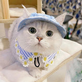 Cute Cat Outdoor Fisherman Hat – UV Protection & Adjustable Fit