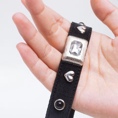 Handmade Cat Collar – Starlit Night PU Leather