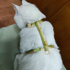 Dopamine Cat Harness – 3 Point Adjustable H-Style | Green
