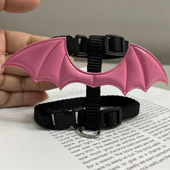 adjustable escape-proof cat harness pink bat wings