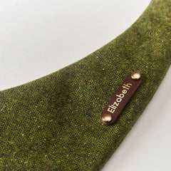 Handmade Wool Cat Bandana – Moss Green