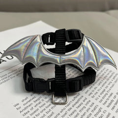 Cat Harness and Leash Set | Halloween Bat Wings Gray