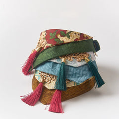 Handmade Cotton Cat Bandana – Golden Lion Charm | Celestial Azure