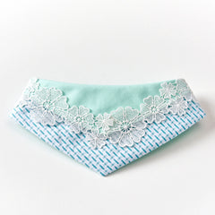 Handmade Cotton Cat Bandana – Chilled Mint