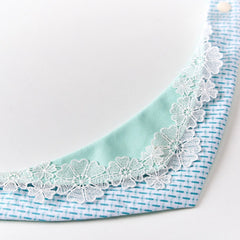 Handmade Cotton Cat Bandana – Chilled Mint