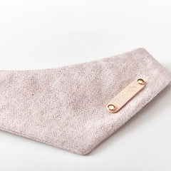 Handmade Wool Cat Bandana – Oatmeal Milk Tea