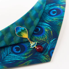 Handmade Cotton Cat Bandana – Peacock Glow Couture