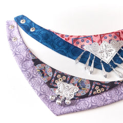 Handmade Cotton Cat Bandana – Purple Essence