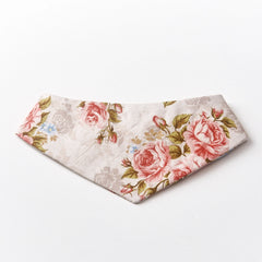 Handmade Cotton Cat Bandana – Vintage Rose