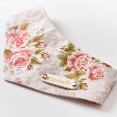 Handmade Cotton Cat Bandana – Vintage Rose