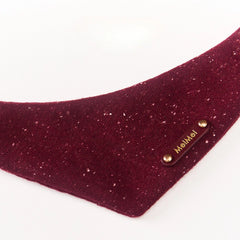 Handmade Wool Cat Bandana – Mulled Wine Snowflake