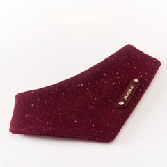 Handmade Wool Cat Bandana – Mulled Wine Snowflake