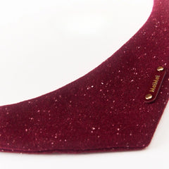 Handmade Wool Cat Bandana – Mulled Wine Snowflake