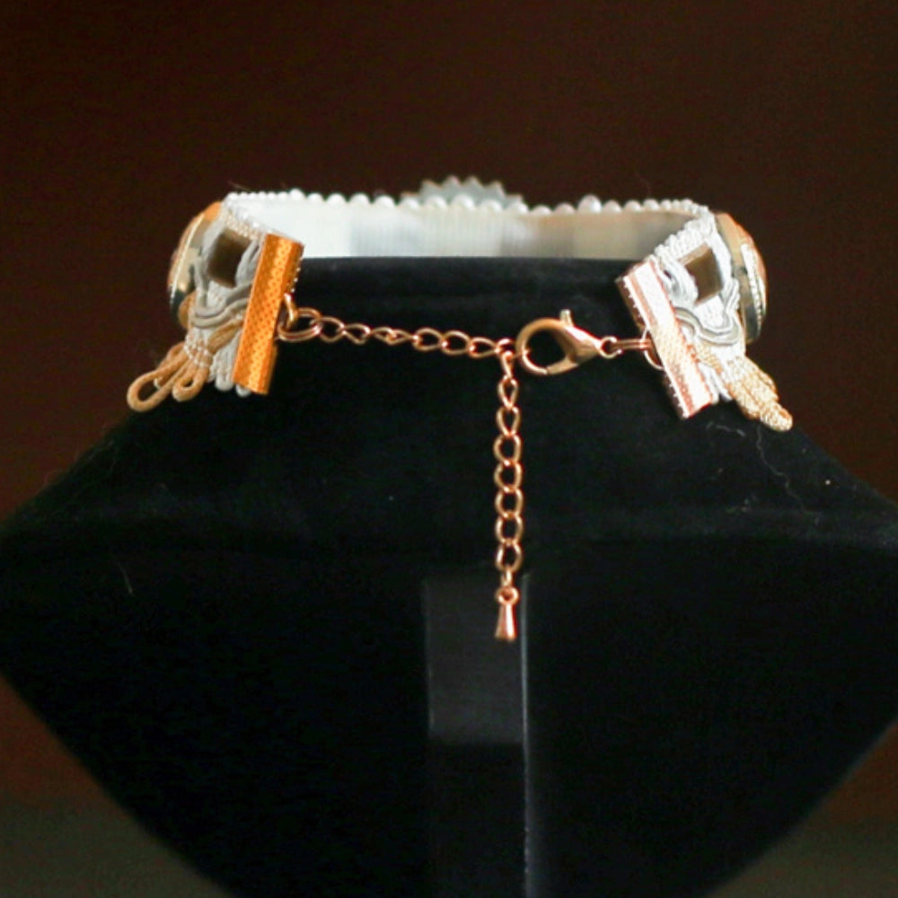Handmade Cat Collar | Lace and Pearl