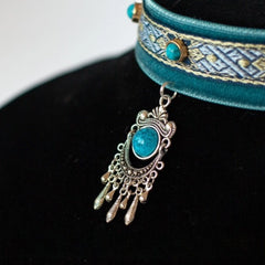 Handmade Cat Collar | Turquoise Stone