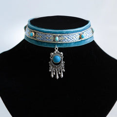 Handmade Cat Collar | Turquoise Stone