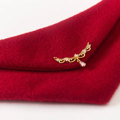 Handmade Wool Cat Bandana – Festive Crimson Velvet
