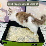 Portable Foldable Cat Litter Box – Lightweight & Leak-Proof for Outdoor Use