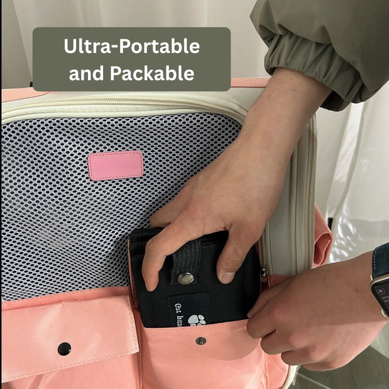 Portable Foldable Cat Litter Box – Lightweight & Leak-Proof for Outdoor Use