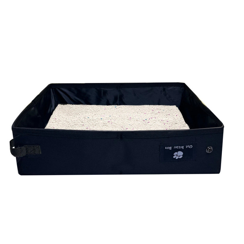 Portable Foldable Cat Litter Box – Lightweight & Leak-Proof for Outdoor Use