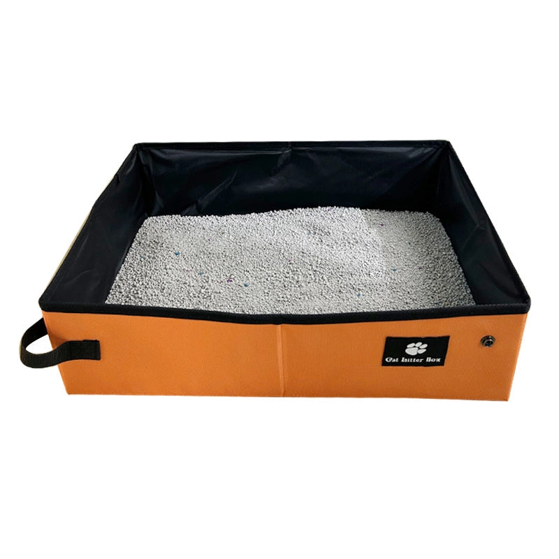 Portable Foldable Cat Litter Box – Lightweight & Leak-Proof for Outdoor Use