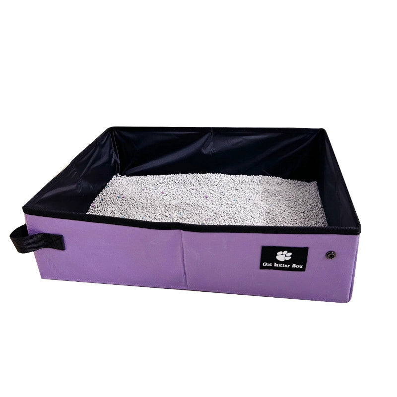 Portable Foldable Cat Litter Box – Lightweight & Leak-Proof for Outdoor Use