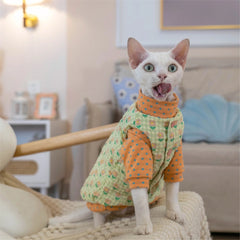 Ropa para gatos Sphynx: chaleco de color pastel