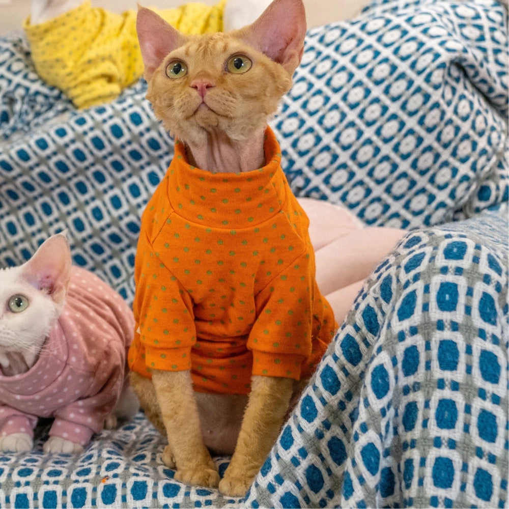 Sphynx Cat Clothes – Candy Color Dual-Sided Shirt