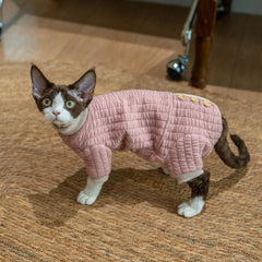 Sphynx Cat Clothe – Padded Hoodie Jumpsuit | Lotus Pink