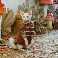 Sphynx Cat Clothes – Vintage Forest Style Cozy Set