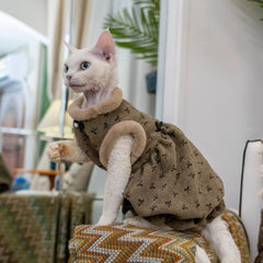 Sphynx Cat Dress – Rex Rabbit Fur