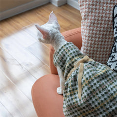Sphynx Cat Dress – British Plaid