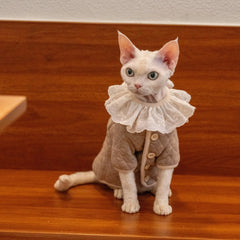 Sudadera con capucha de algodón Sphynx – Té con leche sereno