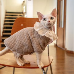Sudadera con capucha de algodón Sphynx – Té con leche sereno