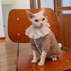 Sudadera con capucha de algodón Sphynx – Té con leche sereno