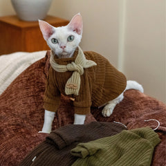 Sphynx Cotton Hoodie – Warm Maillard