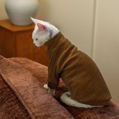 Sphynx Cotton Hoodie – Warm Maillard