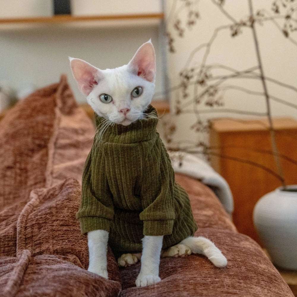 Sphynx Cotton Hoodie – Warm Maillard