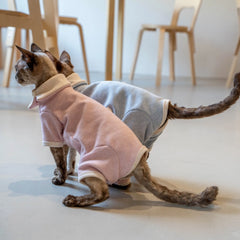 Sphynx Cat Hoodie – Four Leg & Fold Over Collar | Pink