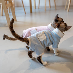Sphynx Cat Hoodie – Four Leg & Fold Over Collar | Blue