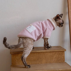 Sphynx Cat T-Shirt – Fold Over Collar | Pink