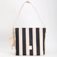 Striped Cat Carrier Tote – Airy Mesh and Peek Out Window
