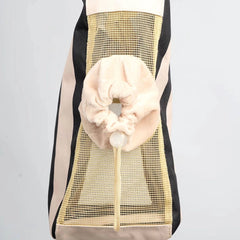 Striped Cat Carrier Tote – Airy Mesh and Peek Out Window